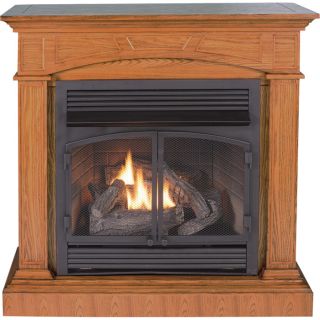 ProCom Dual Fuel Vent Free Fireplace with Corner Conversion Kit   32,000 BTU,