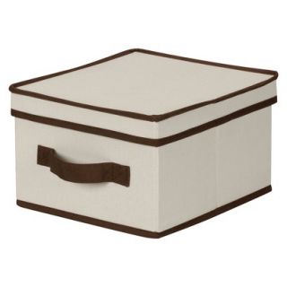 Household Essentials Med Storage Box Natural/Coffee Trim