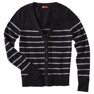 Merona Womens Ultimate V Neck Cardigan Sweater   Black/Heather Gray   L