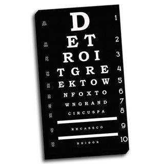 Detroit Inspired Eye Chart Wall Art