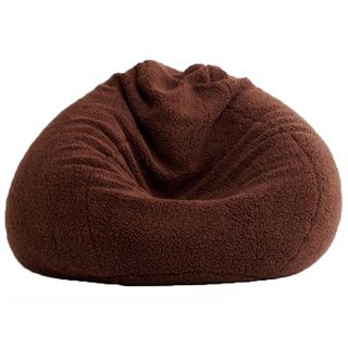 Comfort Research Beansack Ultra Brown Sherpa Lounge Bean Bag Chair Brown Size Medium