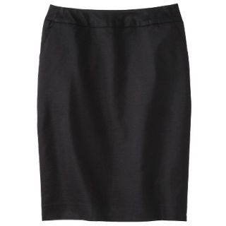 Merona Womens Doubleweave Pencil Skirt   Black   12