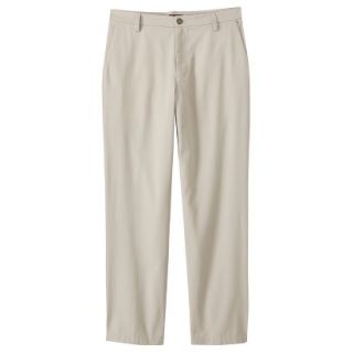 Merona Mens Ultimate Flat Front Pants   Oyster 36x32