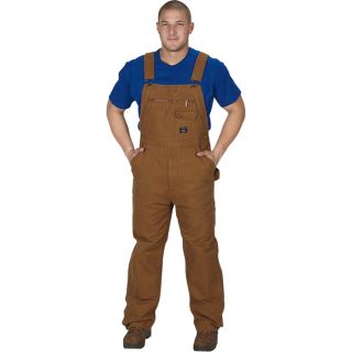 Key Unlined Duck Bib Overall   Saddle, 34 Inch Waist x 34 Inch Inseam, Model