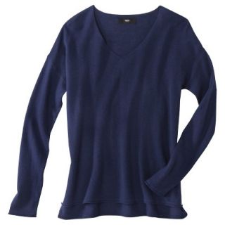 Mossimo Womens V Neck Pullover Sweater   Navajo Navy M