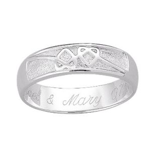 Sterling Silver Personalized Engraved Love Knot Ring  12