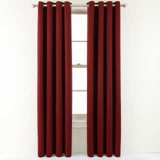 ROYAL VELVET Carmen Blackout Grommet Top Curtain Panel, Red
