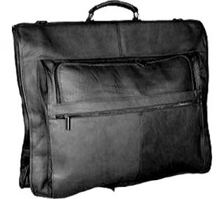 David King Leather 204 Deluxe Garment Bag   Black
