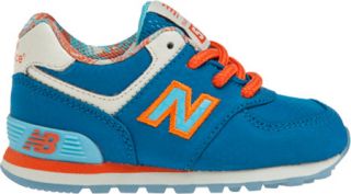 Infants/Toddlers New Balance KL574   Blue/Orange Sneakers