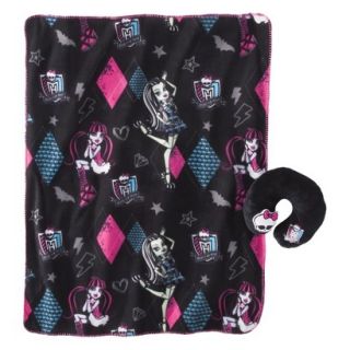 Monster High Travel Pillow and Throw Set