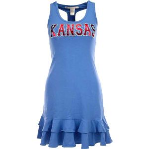Kansas Jayhawks NCAA Womens Ruffle Racerback Dress
