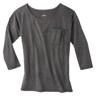 Gilligan & OMalley Womens Fluid Knit Sleep Top With Pocket   Grey M