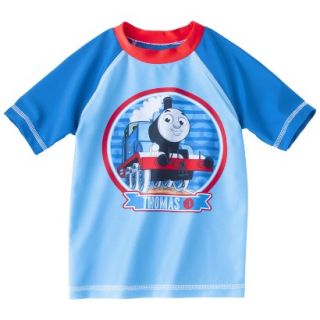 Thomas the Tank Engine Toddler Boys Short Sleeve Rashguard   Blue 4T