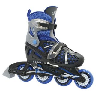 Boys Roller Derby Tracer Adjustable Inline Skate   Black/ Blue (Medium 2 5)