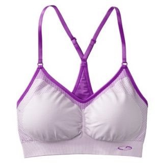 C9 by Champion Womens Seamless Bra With Removable Pads   Purple Reef XL