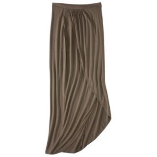 Mossimo Womens Wrap Front Maxi Skirt   Timber XS