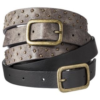 Mossimo Supply Co. Two Pack Belts   Black/Brown M