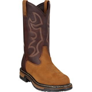 Rocky 11 Inch Branson Roper Pull On Western Boot   Brown, Size 11 1/2, Model