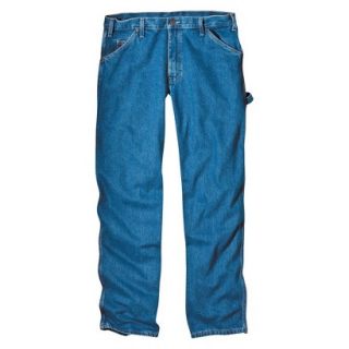 Dickies Mens Relaxed Fit Carpenter Jean   Stone Washed Blue 33x34