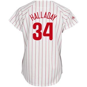 Philadelphia Phillies Roy Halladay Majestic MLB Womens Replica Player Jersey