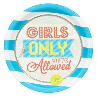 Girls Only Party Dinner Plates