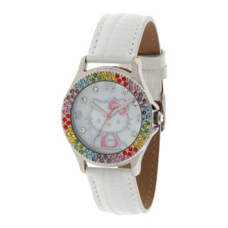 Hello Kitty Multicolor Crystal Accent Watch, Womens