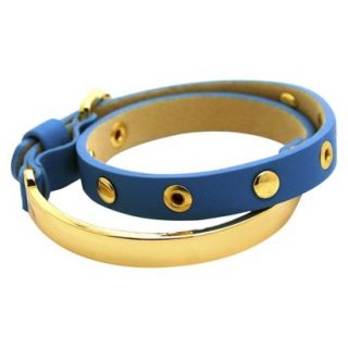 Womens Fashion Wrap Bracelet   Gold/Blue