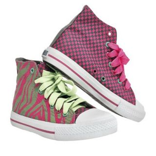 Girls Xolo Shoes Hot Z High Top Canvas Sneakers   Pink 1