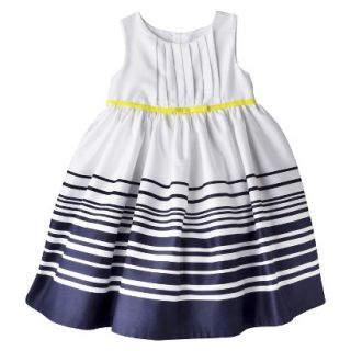Just One YouMade by Carters Newborn Girls Stripe Dress   White/Navy 18 M