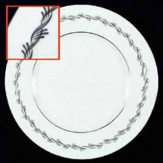 Wedgwood Chiltern Dinner Plate, Fine China Dinnerware   Green & Gray Twisted Rib