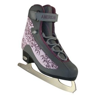 American Ladies Softboot Figure Skate   Grey and Plum (7)