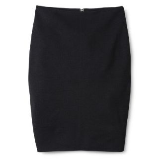 Mossimo Womens Jacquard Pencil Skirt   Black Solid L