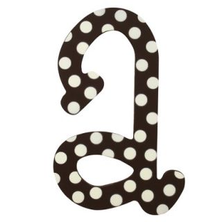 My Baby Sam Brown Polka Dot Letter   a