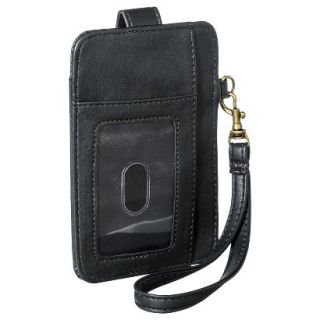 Cell Phone Wallet with Removable Wristlet Strap   Black