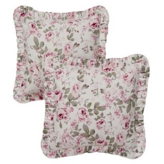 Simply Shabby Chic Rosalie Ruffled Pillow Slipcover   Pair