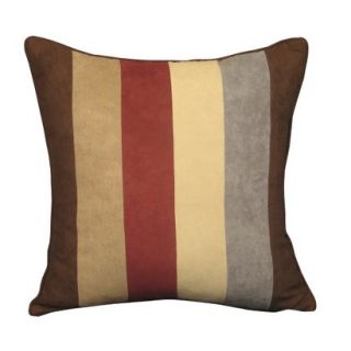 Soft Suede Striped Toss Pillow   Neutral (18x18)