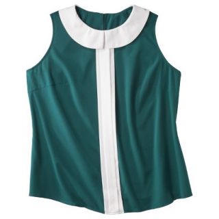 Mossimo Womens Plus Size Sleeveless Top   Teal 4