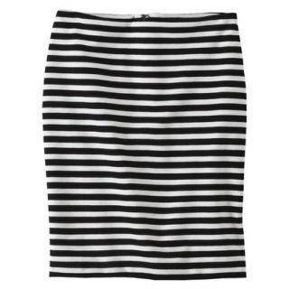 Merona Womens Ponte Pencil Skirt   Black/Cream   14