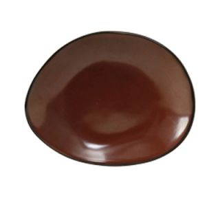 Tuxton Ellipse Ceramic Plate   8 3/8x6 7/8 Red Rock