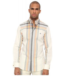 Vivienne Westwood MAN RUNWAY Bombay Madras Button Up Mens Long Sleeve Button Up (Multi)