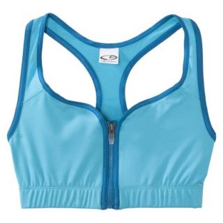 C9 by Champion Womens Zip Compression Bra With Mesh   Costume Blue L