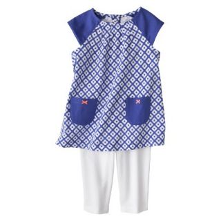 Just One YouMade by Carters Newborn Infant Girls 2 Piece Set   Blue/White NB