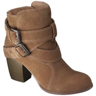 Womens Mossimo Supply Co. Jessica Suede Strappy Boot   Cognac 9