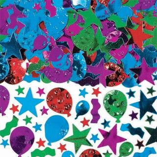 Balloon, Streamers and Stars Value Pack Confetti