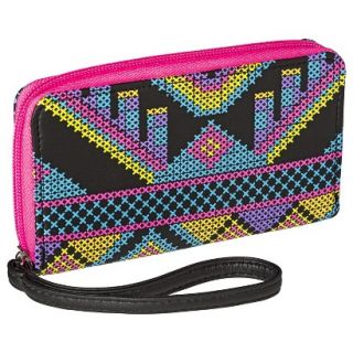Xhilaration Print Cell Phone Wallet Case with Wristlet Strap   Multicolored