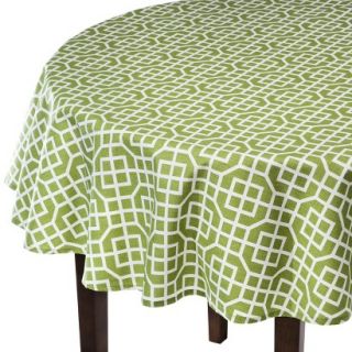 Threshold Trellis Round Tablecloth   Green (70)