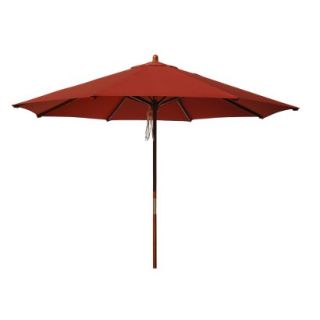 Round Pulley Patio Umbrella   Red 9