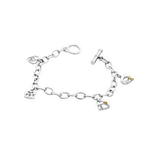 ASPCA Tender Voices Diamond Accent Sterling Silver Charm Bracelet, Womens