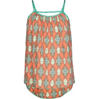 Paisley Trim Girls Bar Back Tank Multi In Sizes X Large, Medium, X Sm