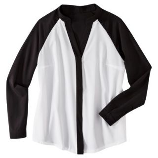 Liz Lange for Target Maternity Long Sleeve Shirt  White/Black S